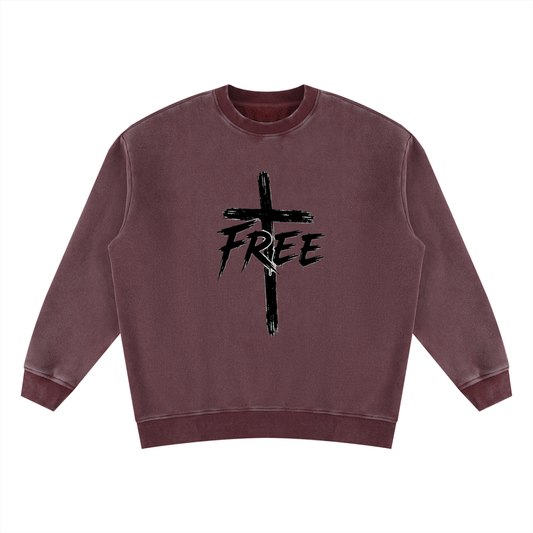Unisex Vintage Wash Fleece Sweatshirt