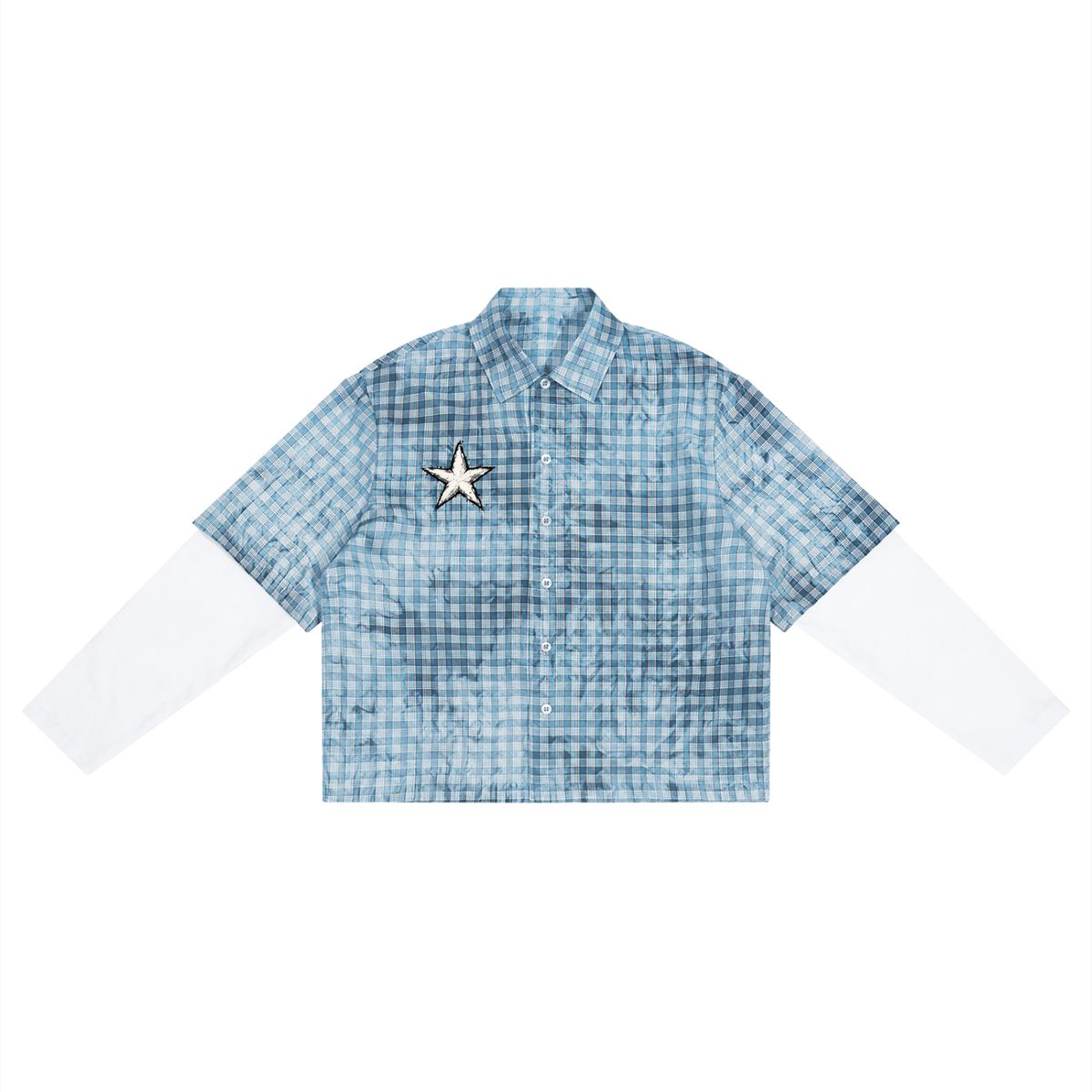 Vintage Wash Plaid Short Sleeve Shirt – Unisex Casual Fit