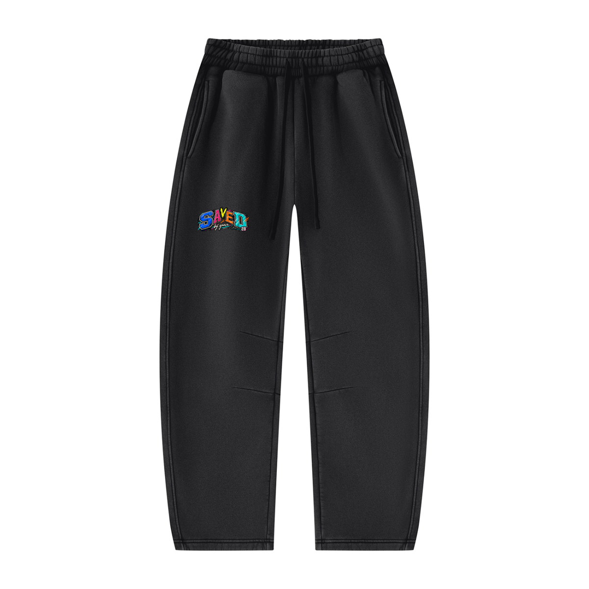 Unisex Vintage Wash Barrel Leg Fleece Sweatpants