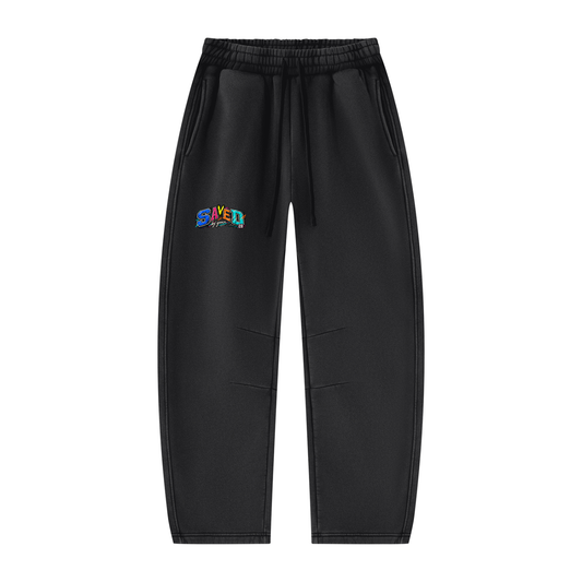 Unisex Vintage Wash Barrel Leg Fleece Sweatpants