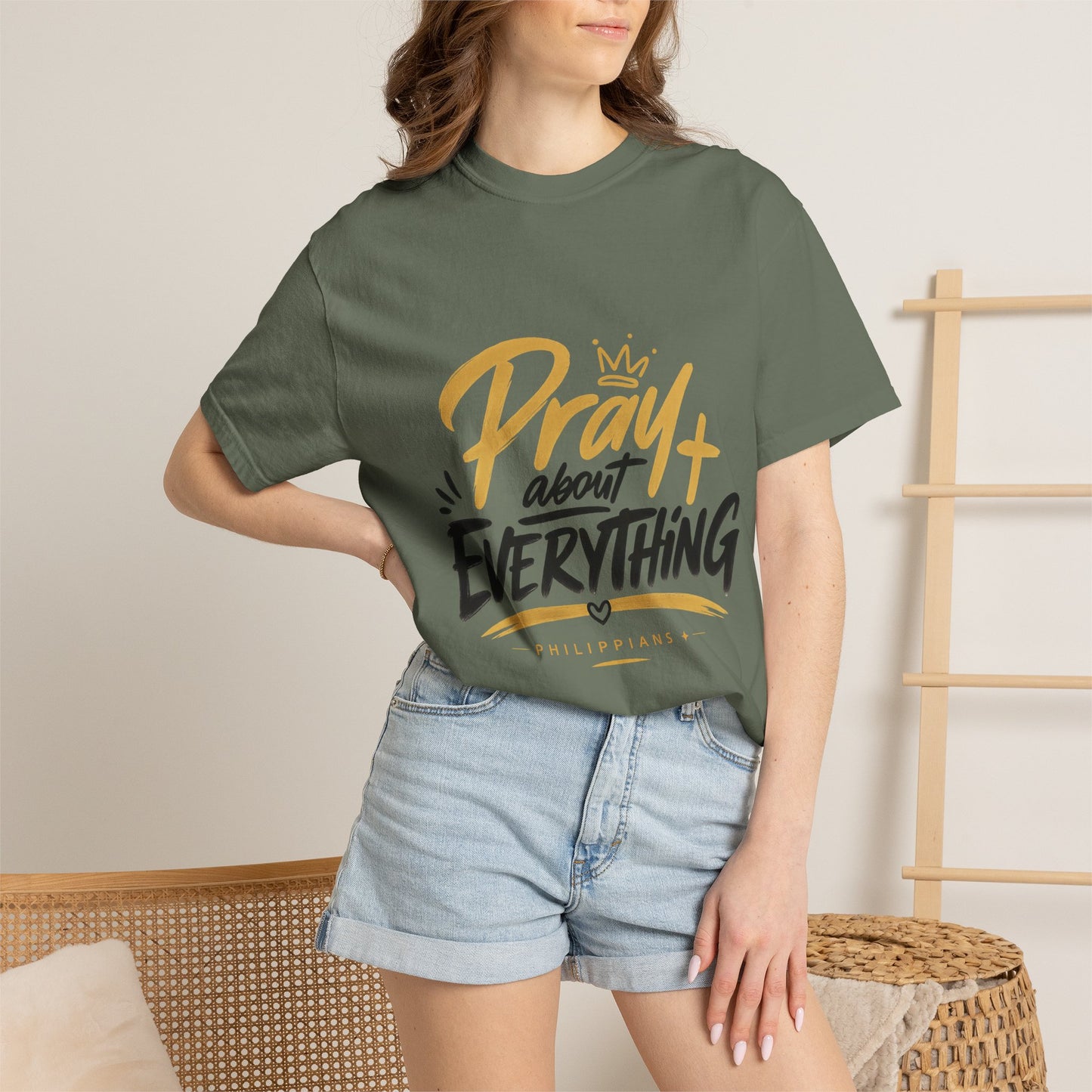 Pray About Everything T-Shirt — Inspirational Christian Faith Tee
