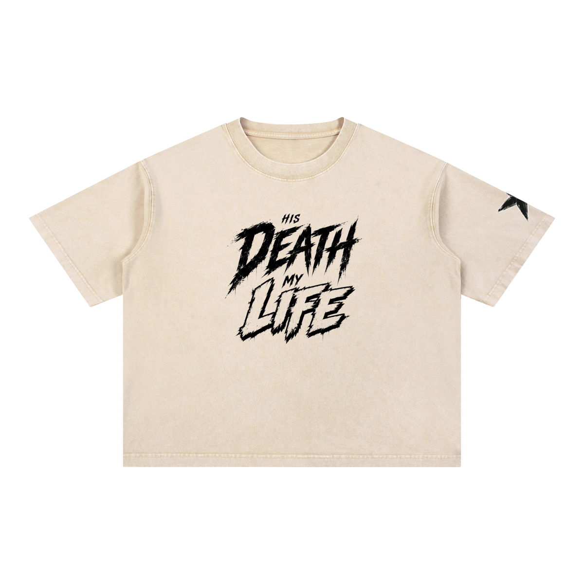 His Life Mineral Wash Boxy Tee | Kingdom Threads