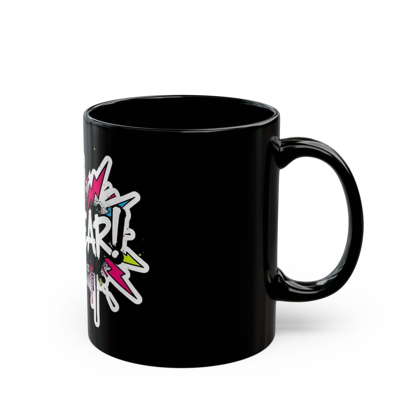No Fear Coffee Mug – Isaiah 41:10 Inspirational Black Ceramic Mug