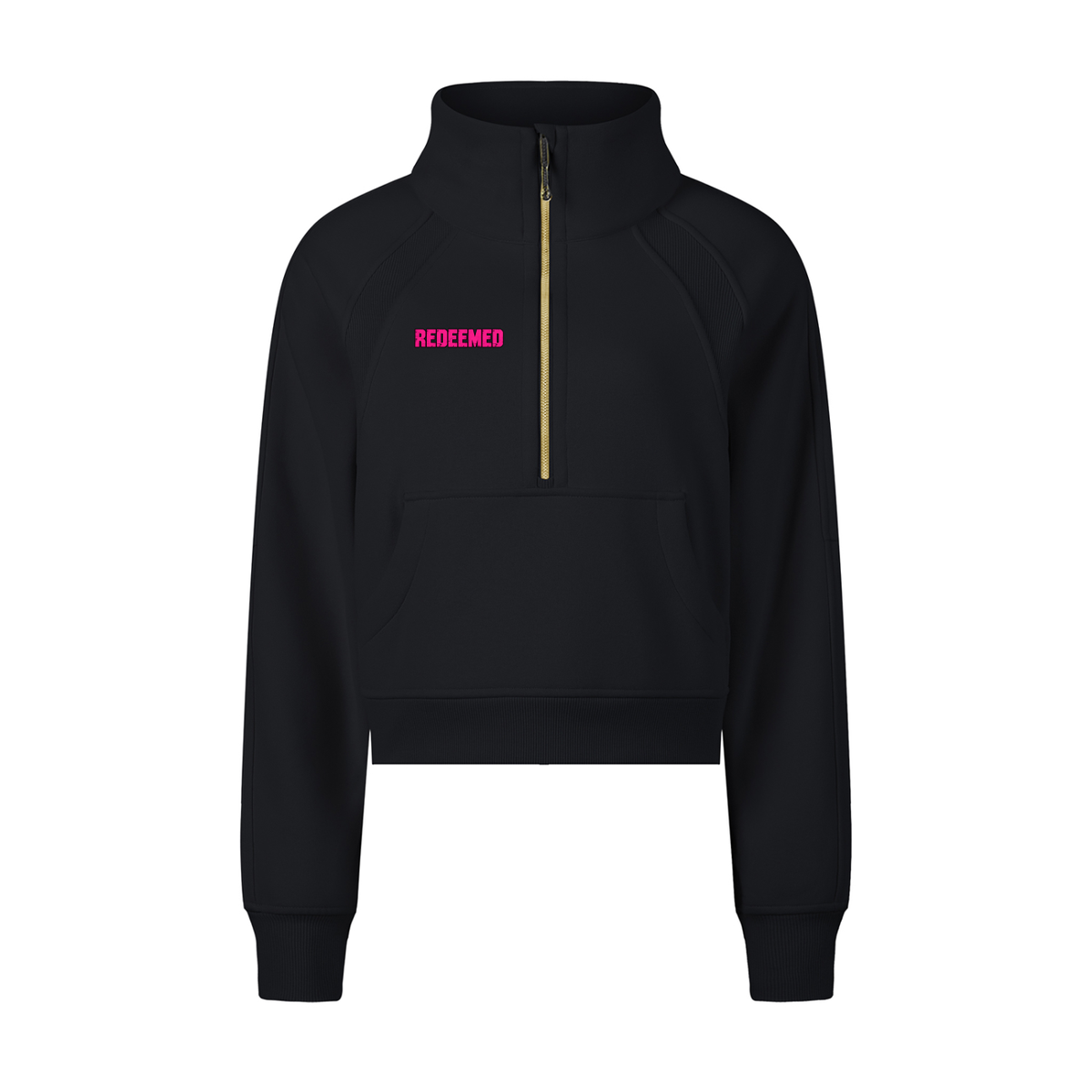 Cropped Half-Zip Sweatshirt