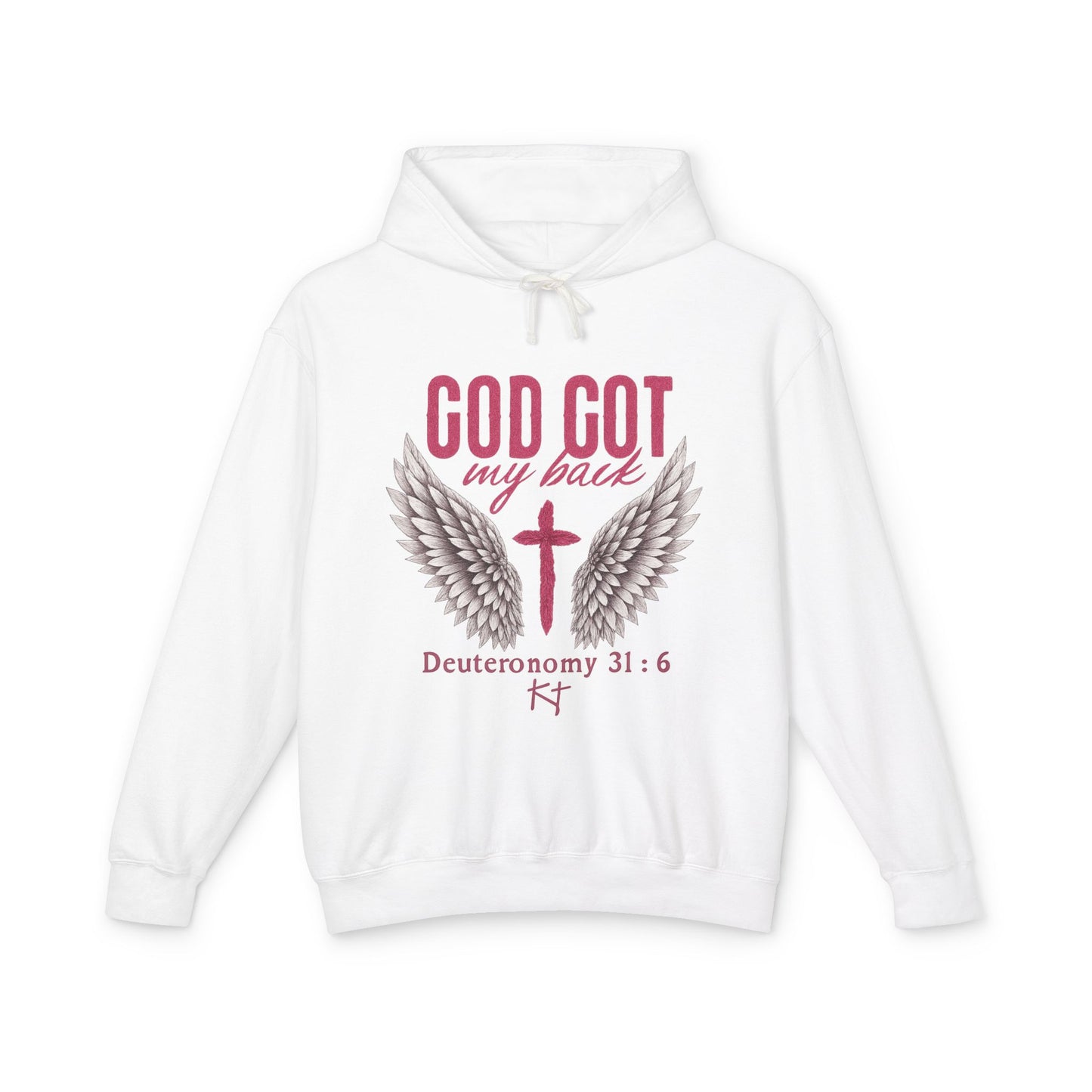 God Got My Back Hoodie — Christian Faith Hoodie with Wings & Deuteronomy 31:6