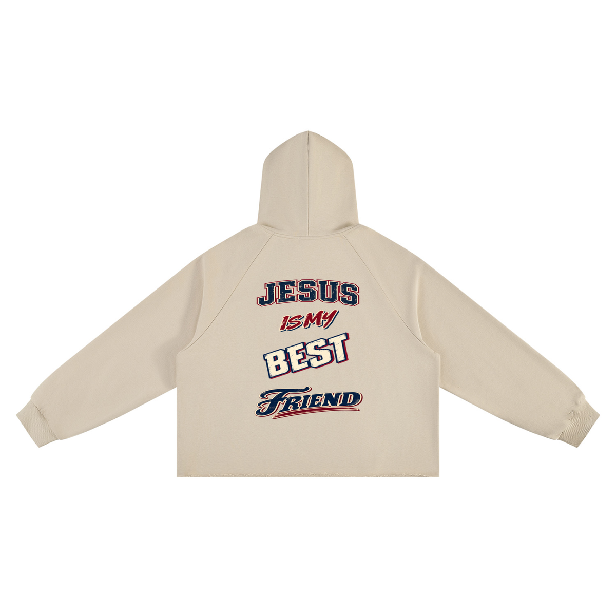 Unisex Vintage Wash Raw Edge Boxy Hoodie