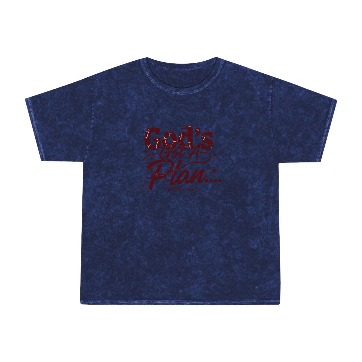 God's Got a Plan Mineral Wash T-Shirt — Faith Inspirational Christian Tee