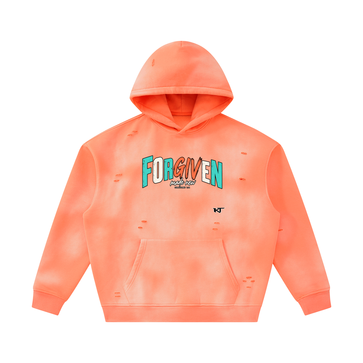 But GOD Sunfade Frayed Fleece Hoodie | Christian Streetwear | Kingdom Threads