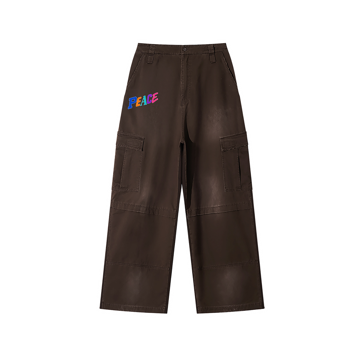 Unisex Sunfade Washed Fleece Cargo Pants