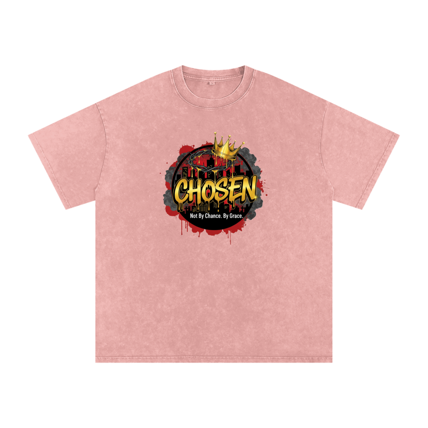 Snow Washed Oversized Cotton T-Shirt Chosen