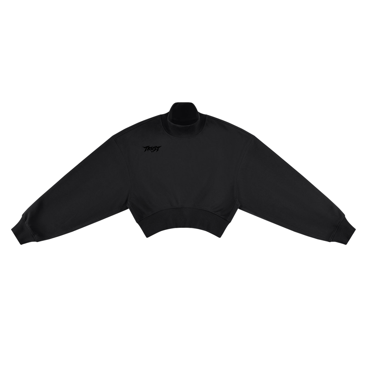 Women's Crop Mock Neck Sweatshirt