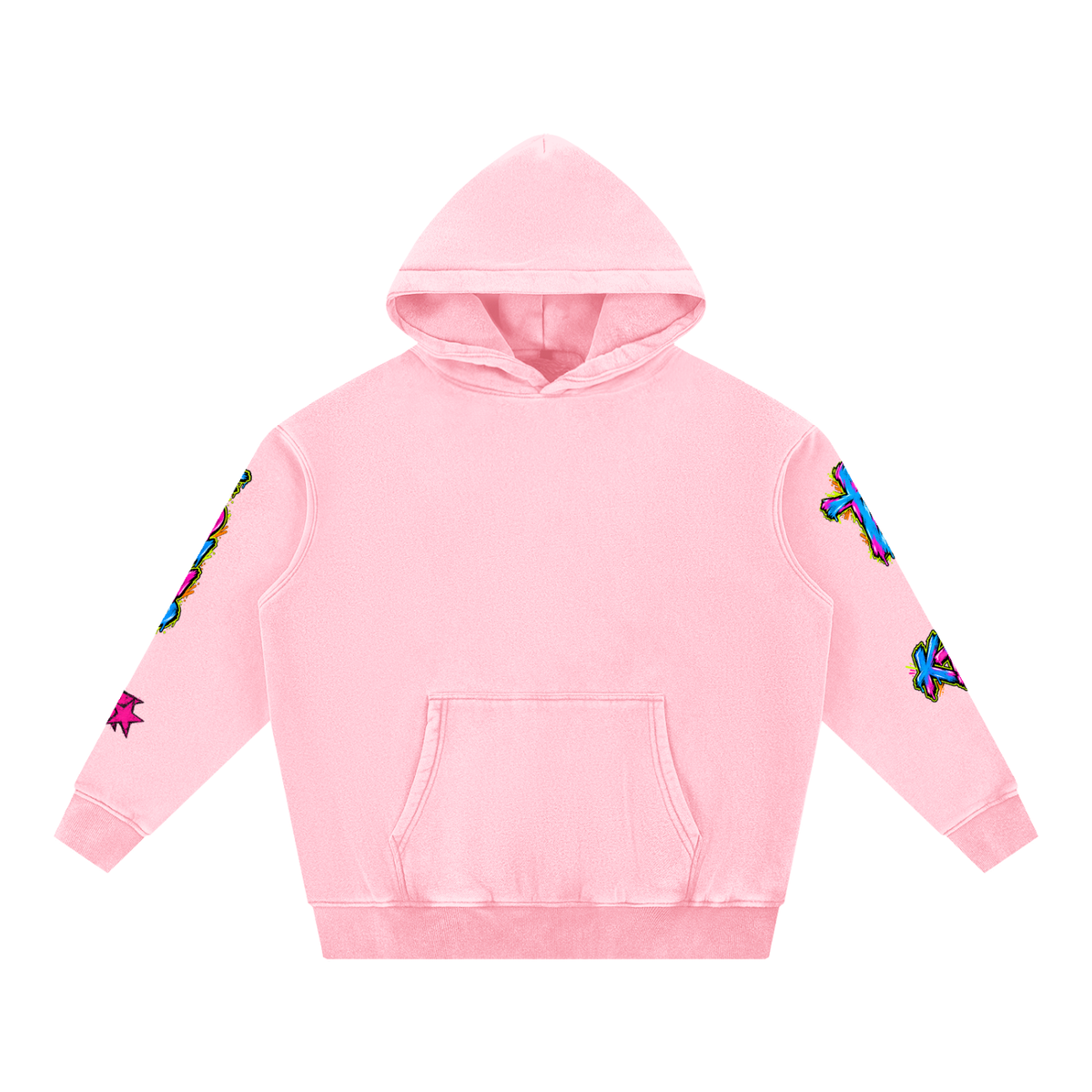 Snow Wash Fleece Oversize Hoodie