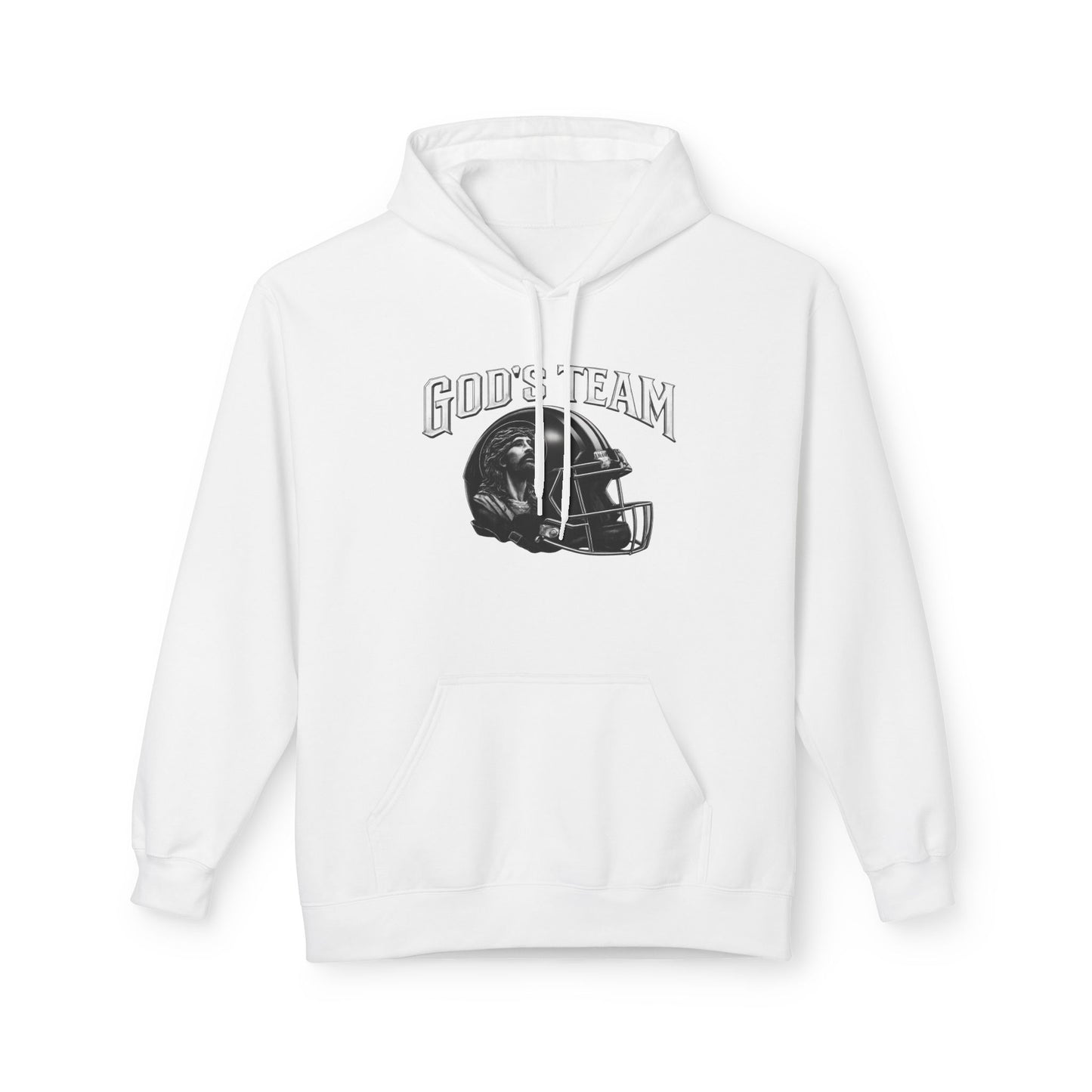 Football Helmet "God's Team" Hoodie — Vintage Grunge Sports Pullover