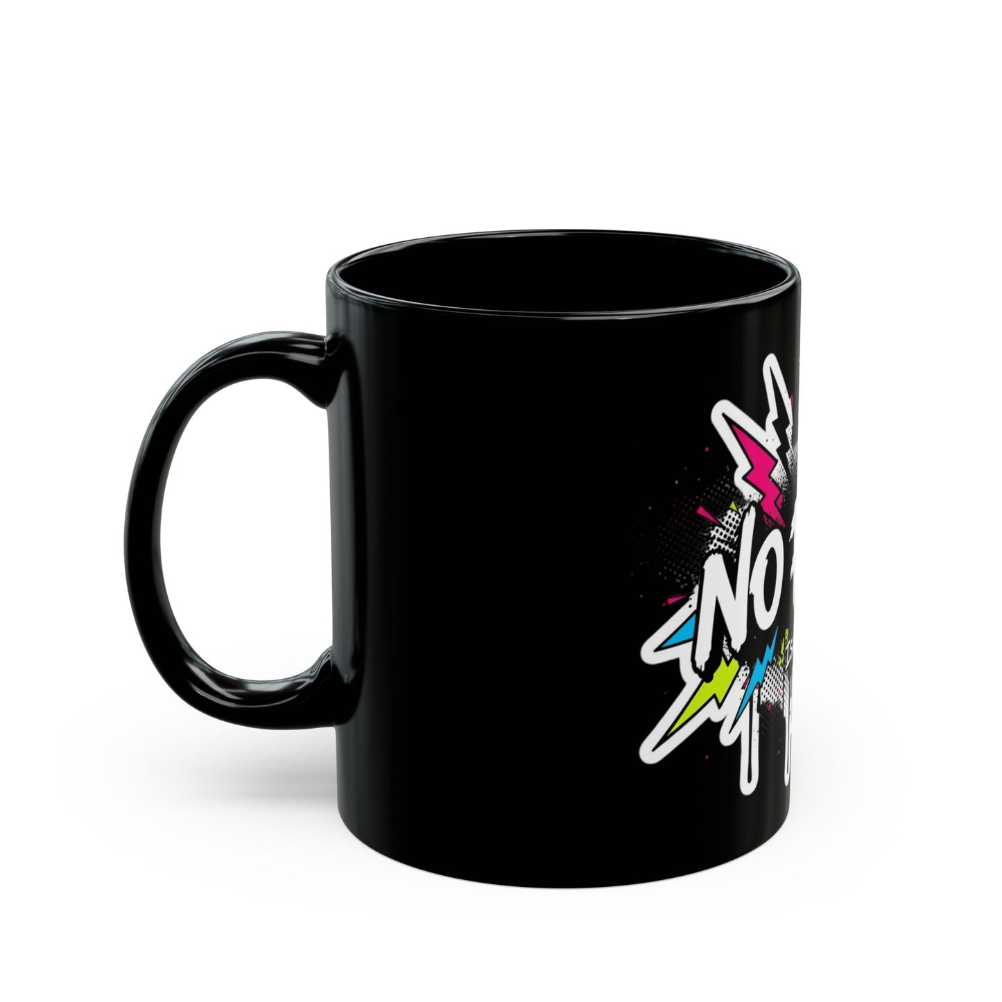No Fear Coffee Mug – Isaiah 41:10 Inspirational Black Ceramic Mug