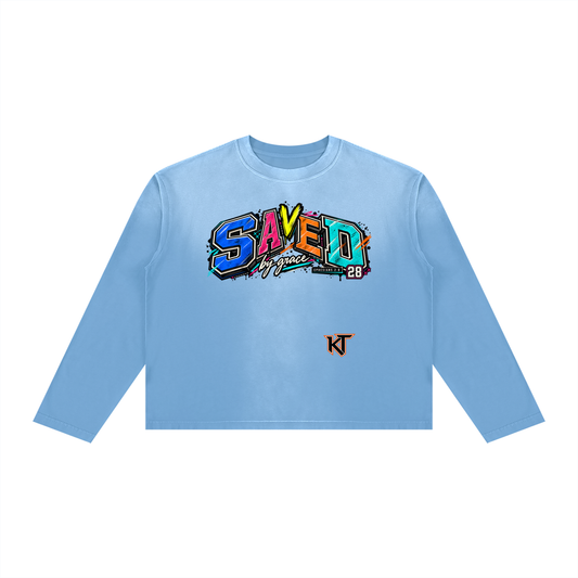 Unisex Sunfade Boxy Long Sleeve T-Shirt