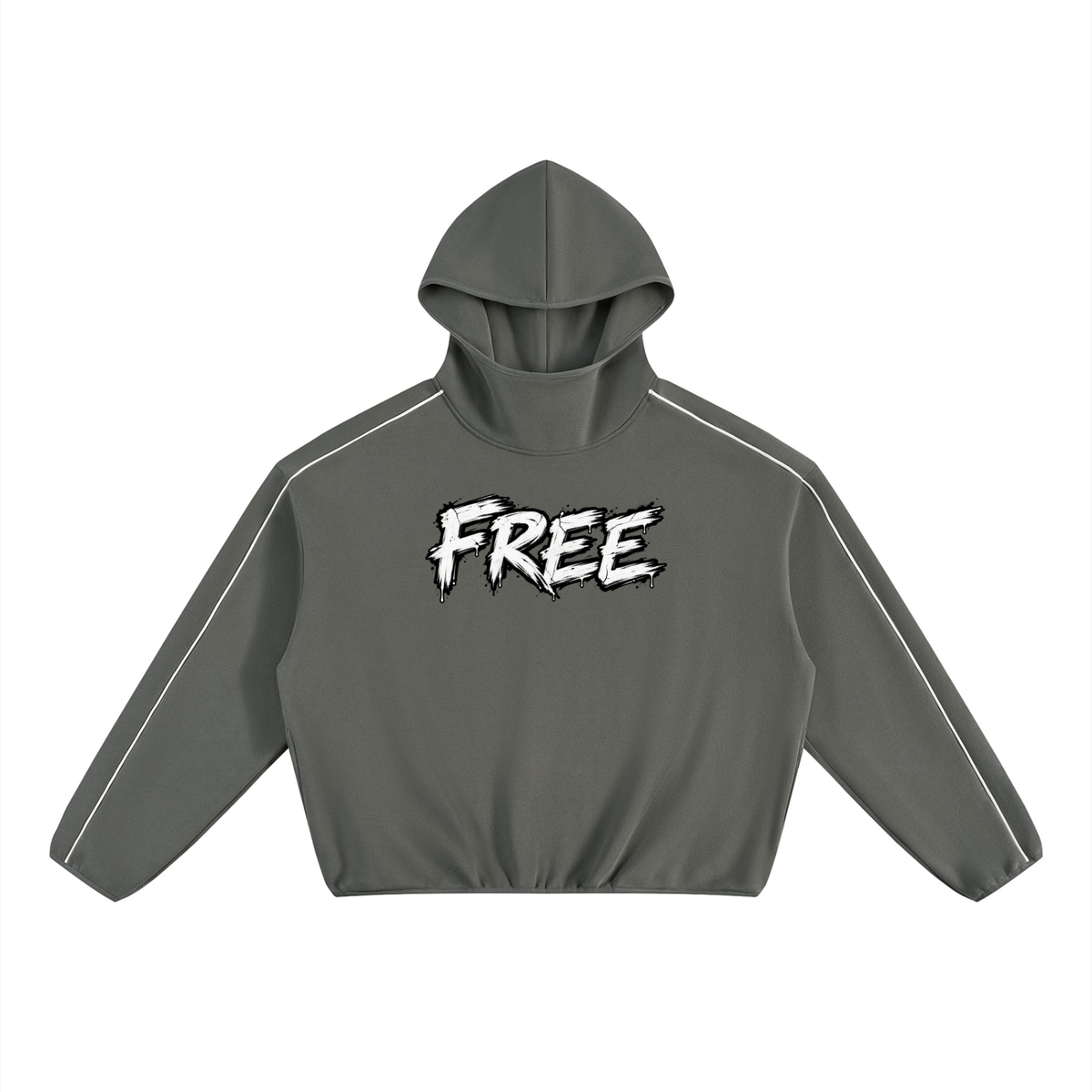 Unisex Boxy Piping Fleece Hoodie – Heavyweight 350 GSM