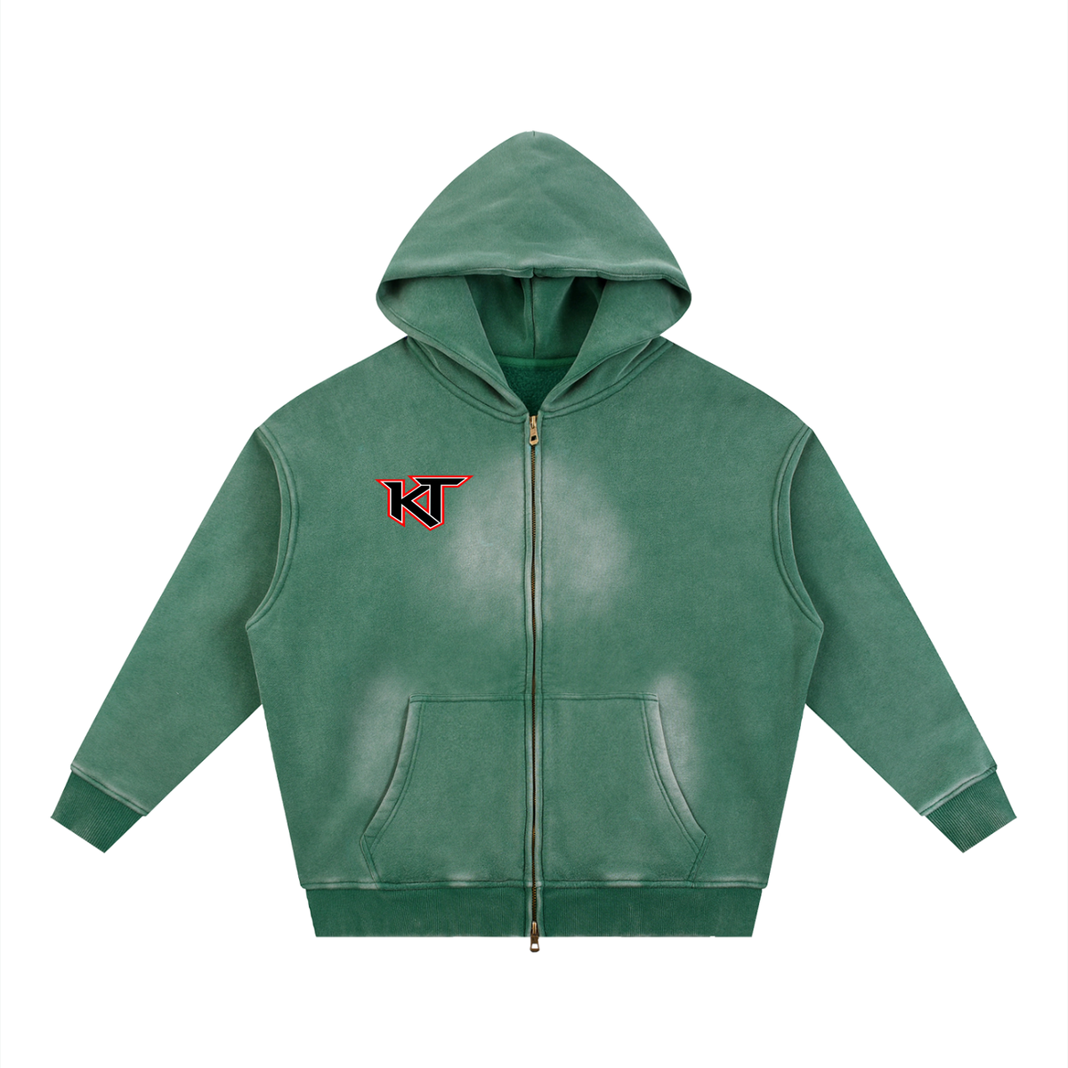Sunfade Two-Way Zip Boxy Fleece Hoodie – Christian Streetwear