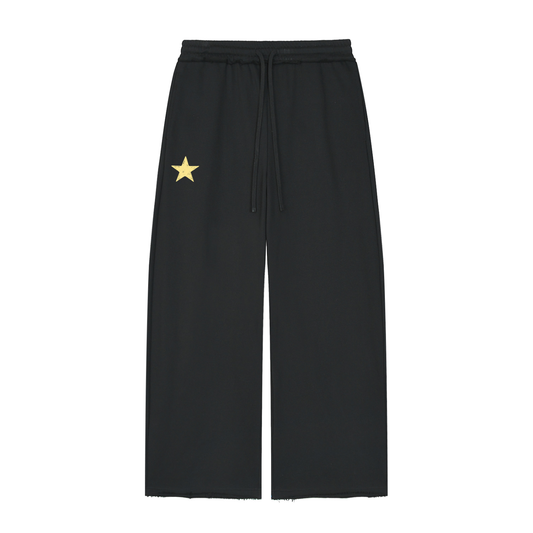 Women’s Wide Leg Raw Edge Sweatpants