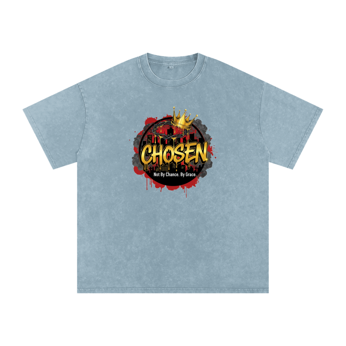 Snow Washed Oversized Cotton T-Shirt Chosen