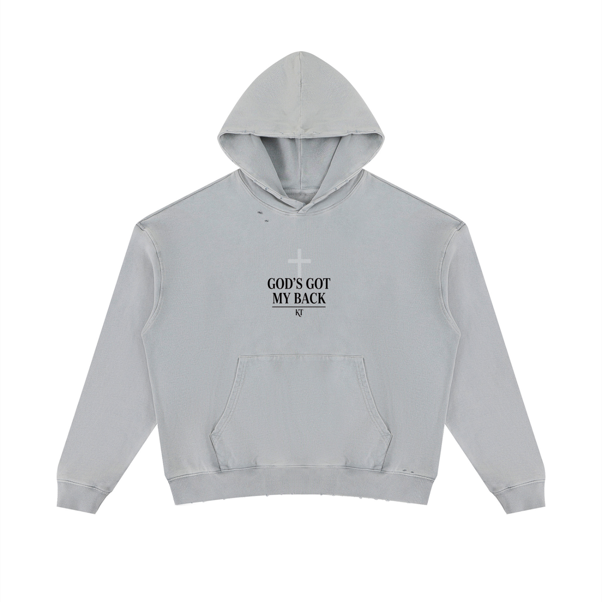 Unisex Mineral Wash Distressed Hoodie – God's Got My Back