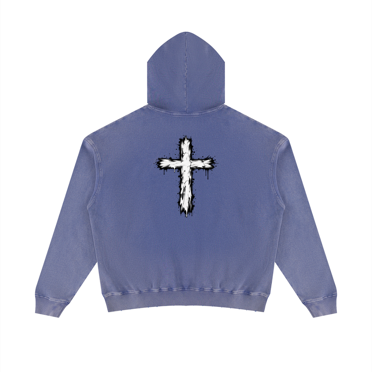 Unisex Mineral Wash Distressed Hoodie – God's Got My Back