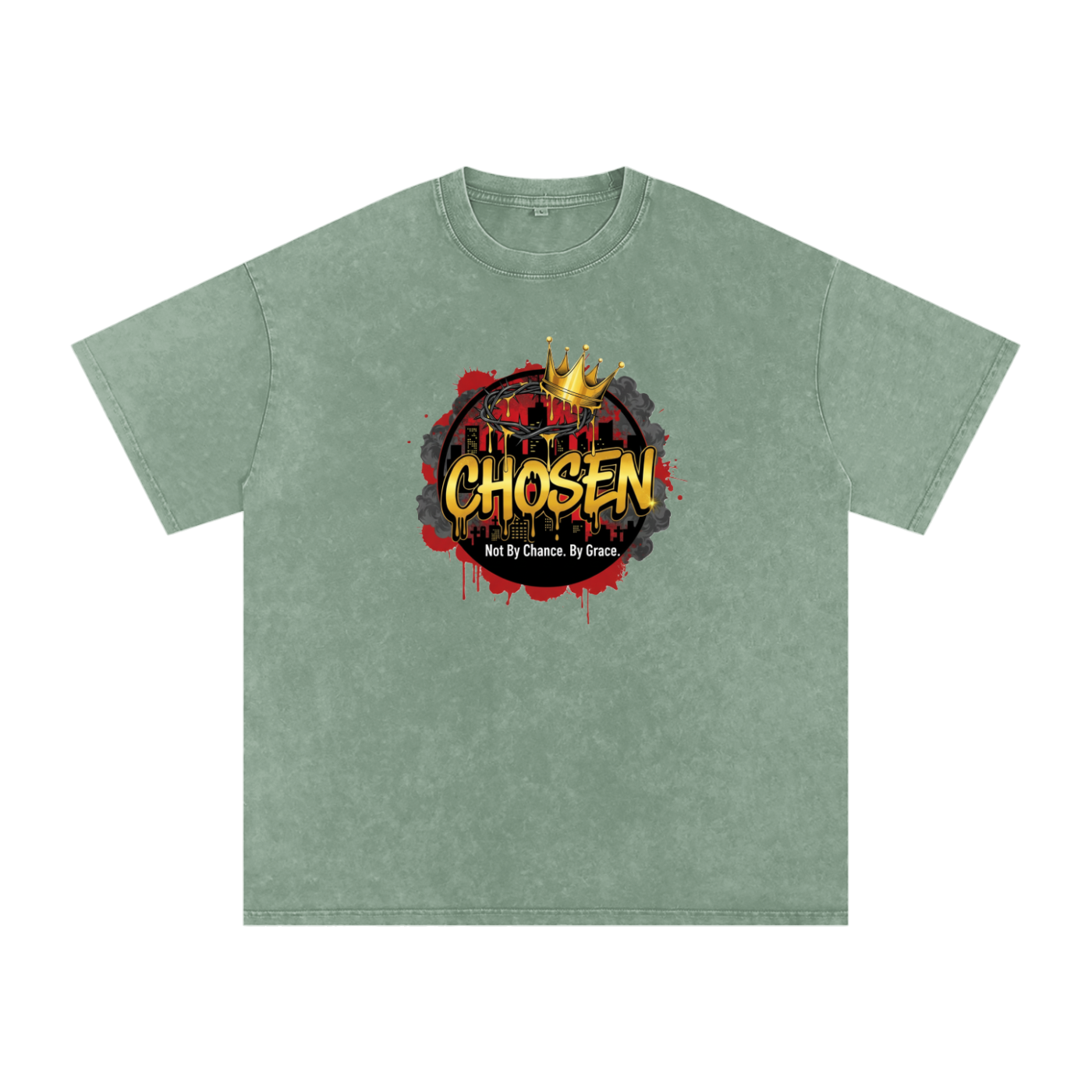 Snow Washed Oversized Cotton T-Shirt Chosen