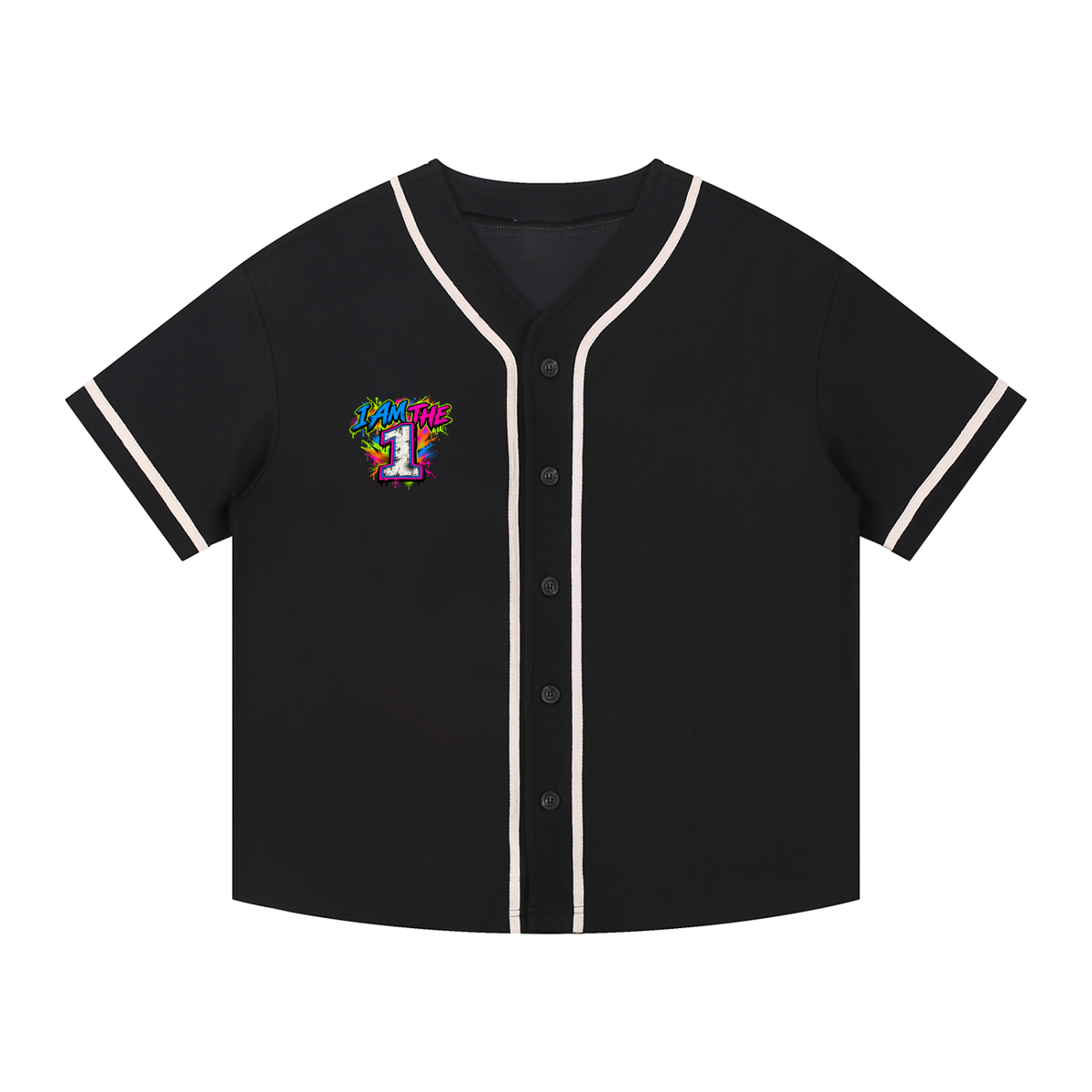Kingdom Threads Contrast Piped Button-Up Jersey – Unisex Fit