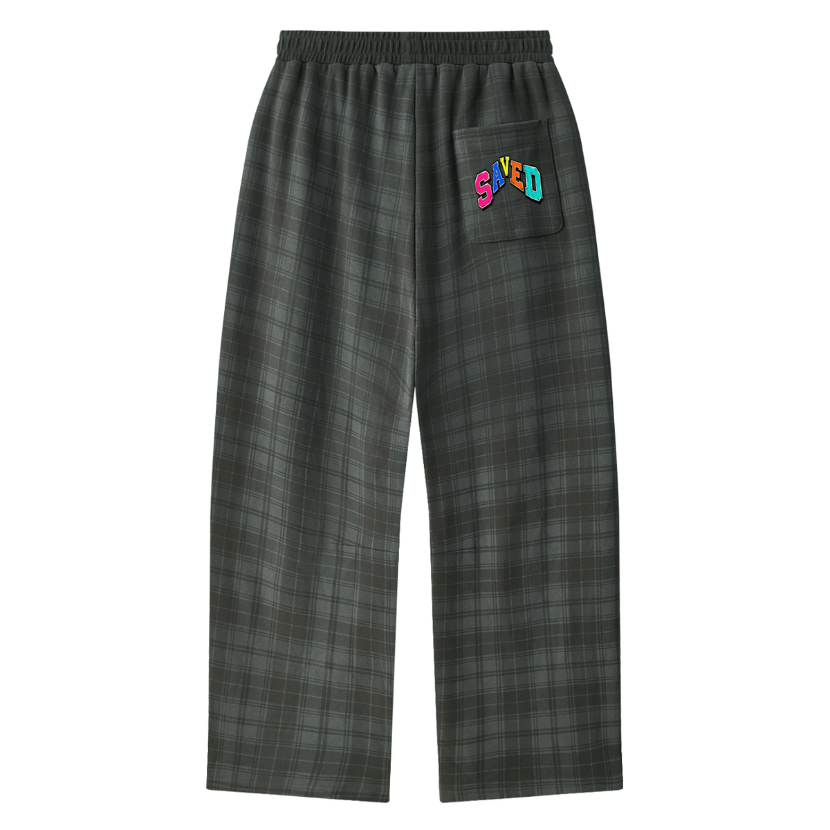 Unisex Plaid Straight Leg Pants