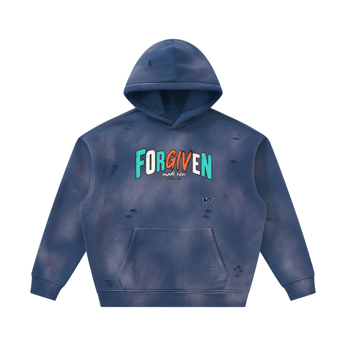 But GOD Sunfade Frayed Fleece Hoodie | Christian Streetwear | Kingdom Threads