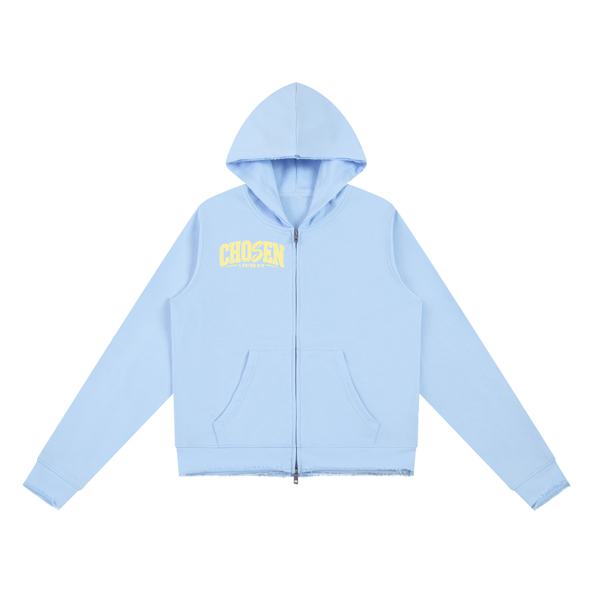 Women's Raw Edge Full Zip Hoodie | Kingdom Threads