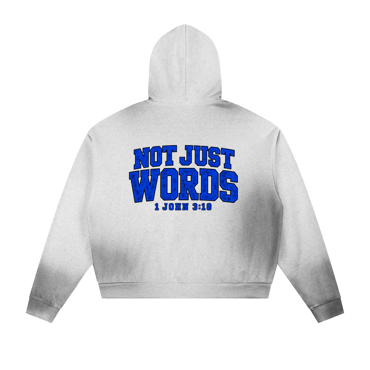 Cross Sun Fade Frayed Raw Edge Zip Hoodie | Christian Streetwear | Kingdom Threads