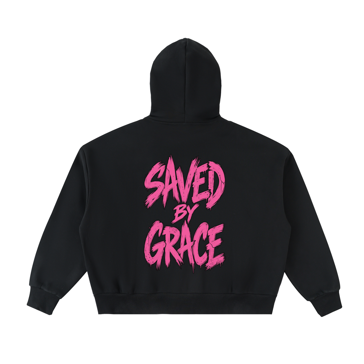 Fleeced Full-Zip Boxy Hoodie