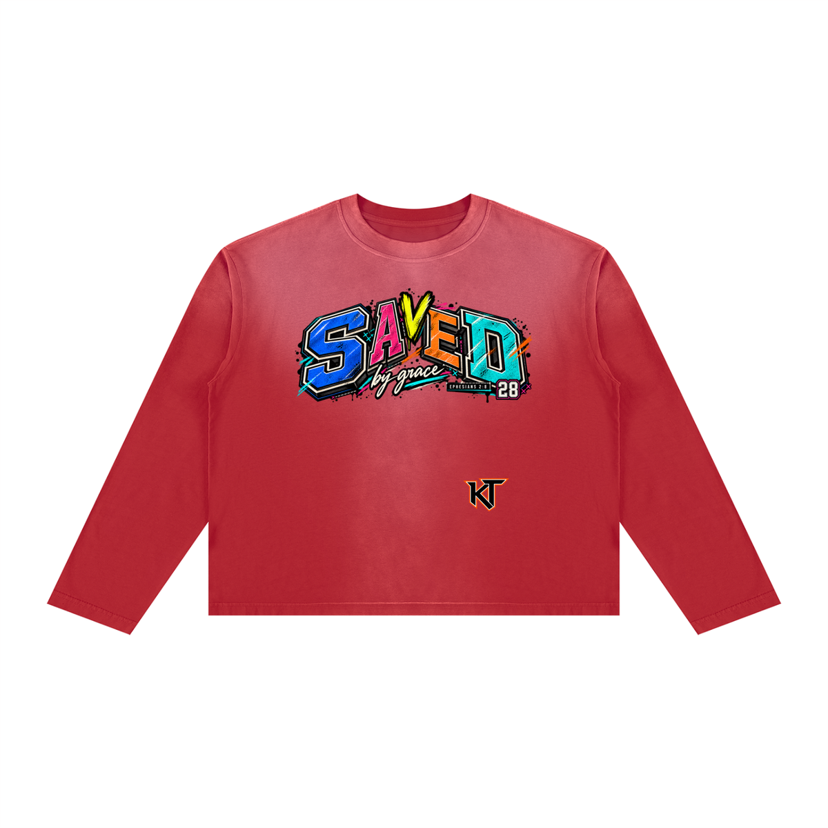 Unisex Sunfade Boxy Long Sleeve T-Shirt