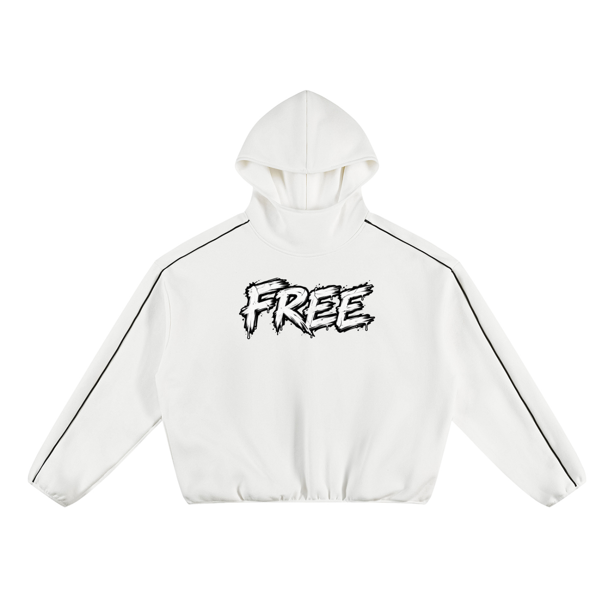 Unisex Boxy Piping Fleece Hoodie – Heavyweight 350 GSM