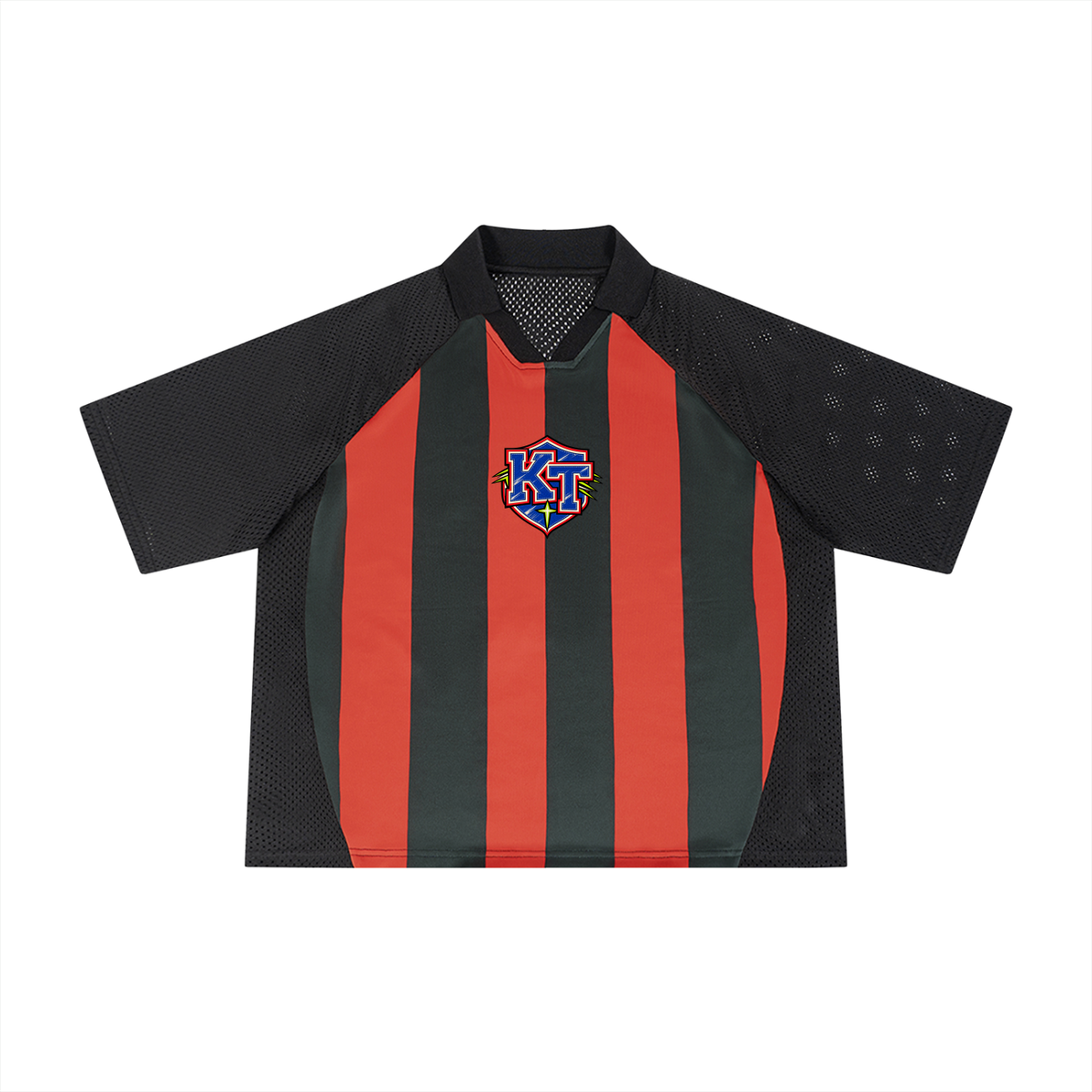 Kingdom Threads Striped Mesh Boxy Soccer Jersey - Unisex Oversized Fit