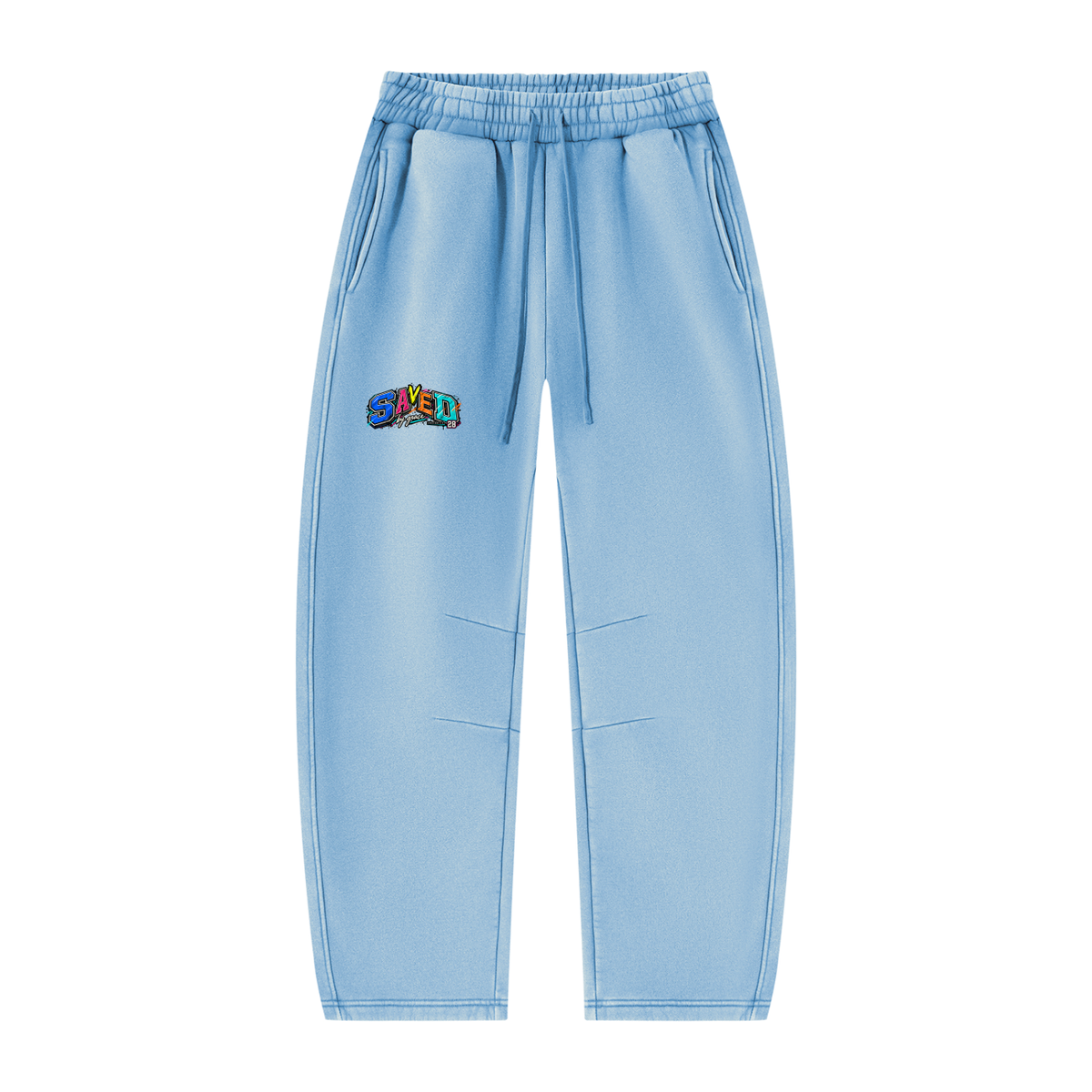Unisex Vintage Wash Barrel Leg Fleece Sweatpants