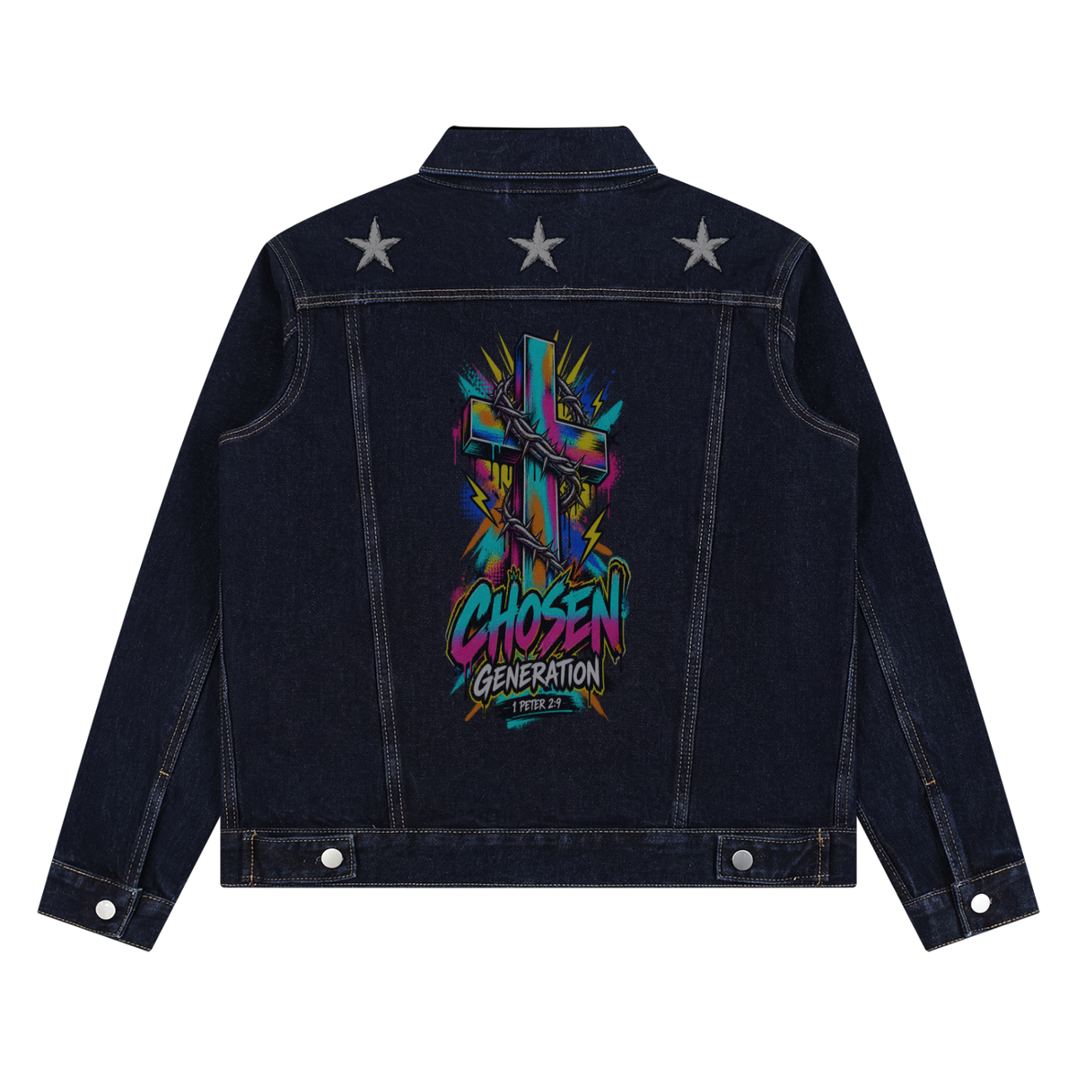Unisex Vintage Wash Denim Jacket