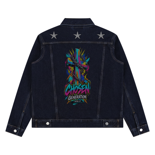 Unisex Vintage Wash Denim Jacket