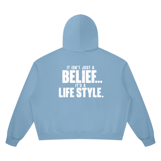 Unisex Vintage Wash Boxy Full Zip Hoodie