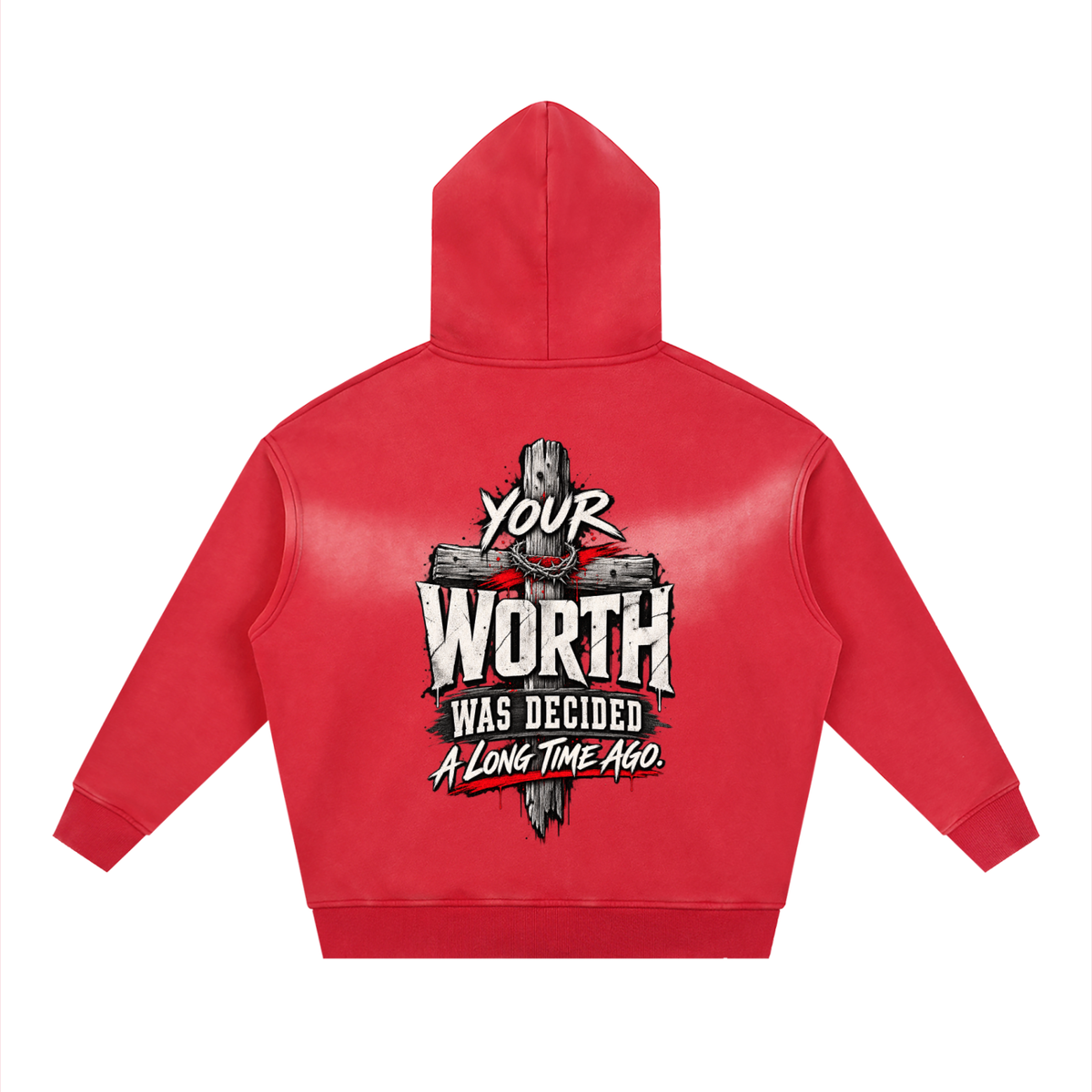 Sunfade Two-Way Zip Boxy Fleece Hoodie – Christian Streetwear