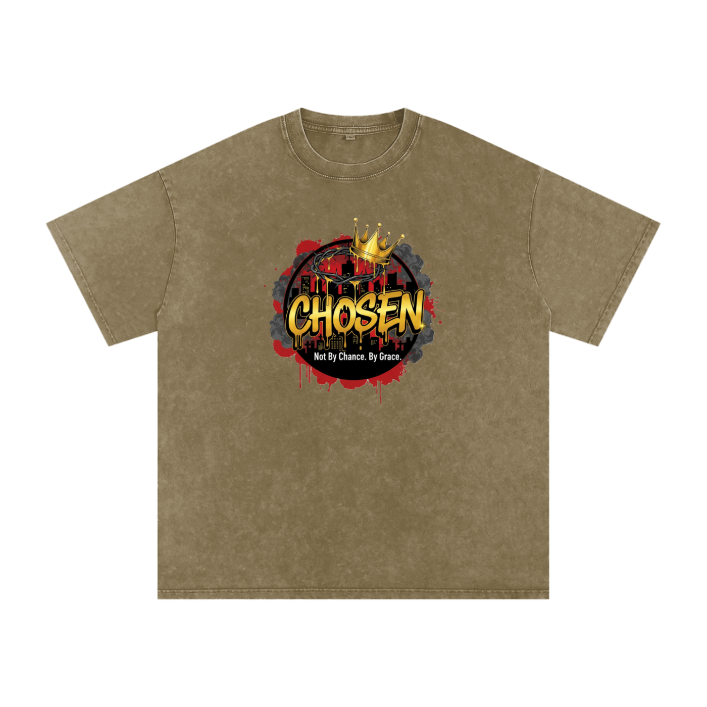 Snow Washed Oversized Cotton T-Shirt Chosen