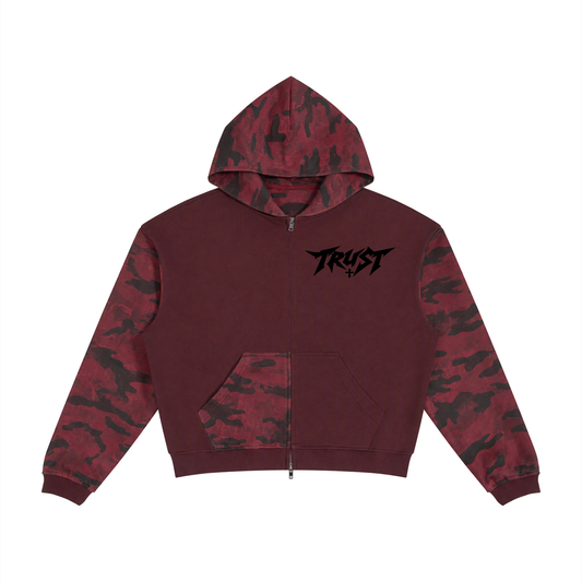 Kingdom Threads TRUST Colorblock Camo Full Zip Hoodie