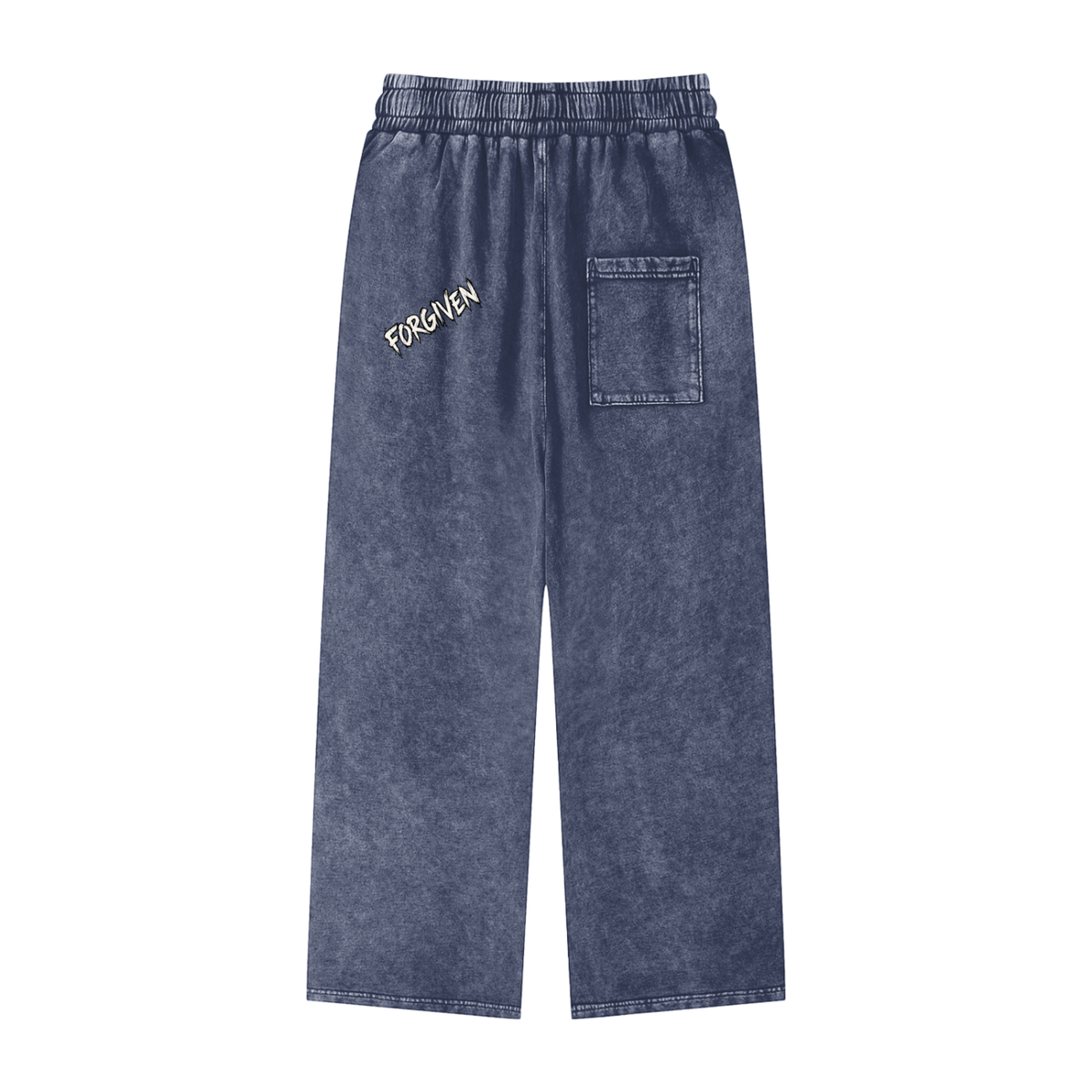 Snow Washed Straight Leg Pants