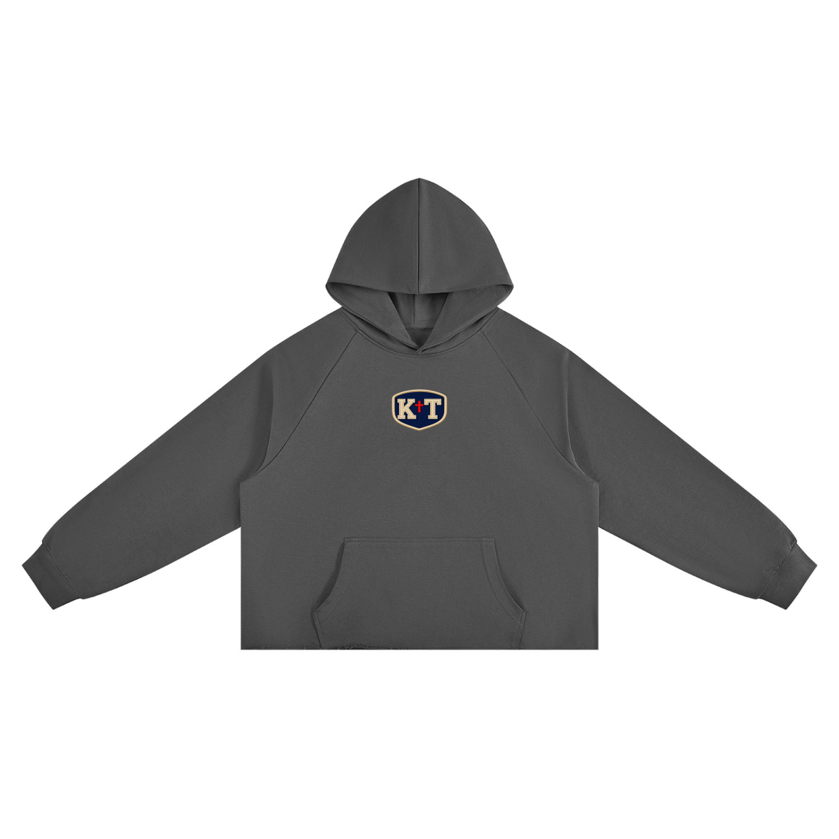 Unisex Vintage Wash Raw Edge Boxy Hoodie