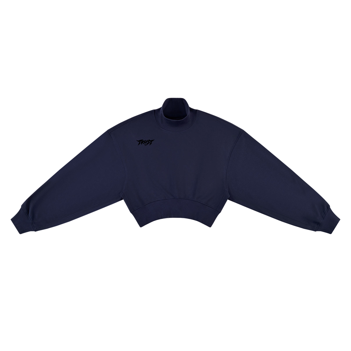 Women's Crop Mock Neck Sweatshirt