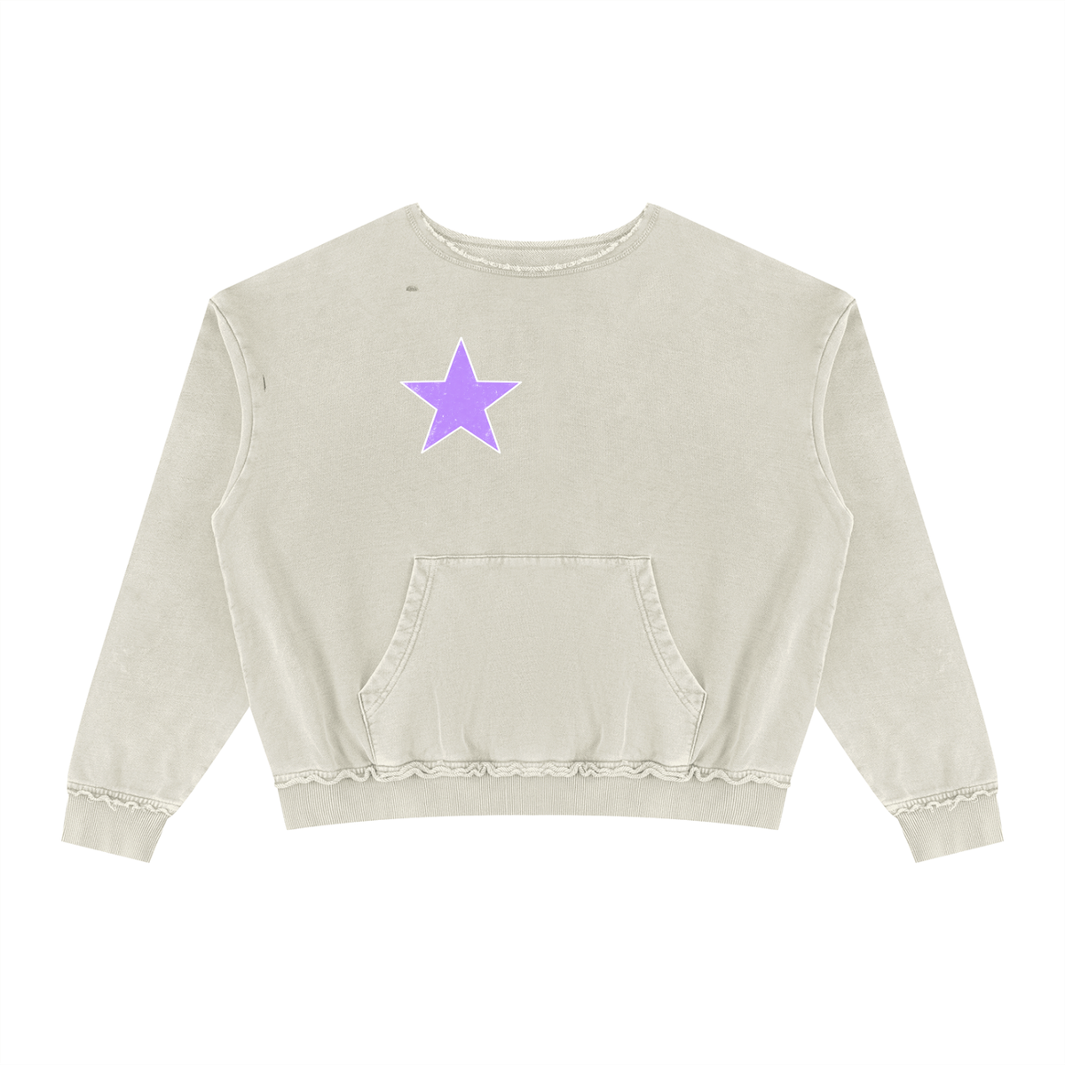 Unisex Raw Edge Crewneck Sweatshirt