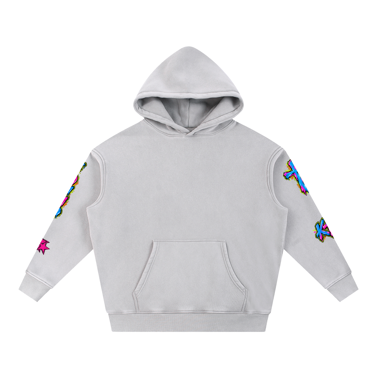 Snow Wash Fleece Oversize Hoodie