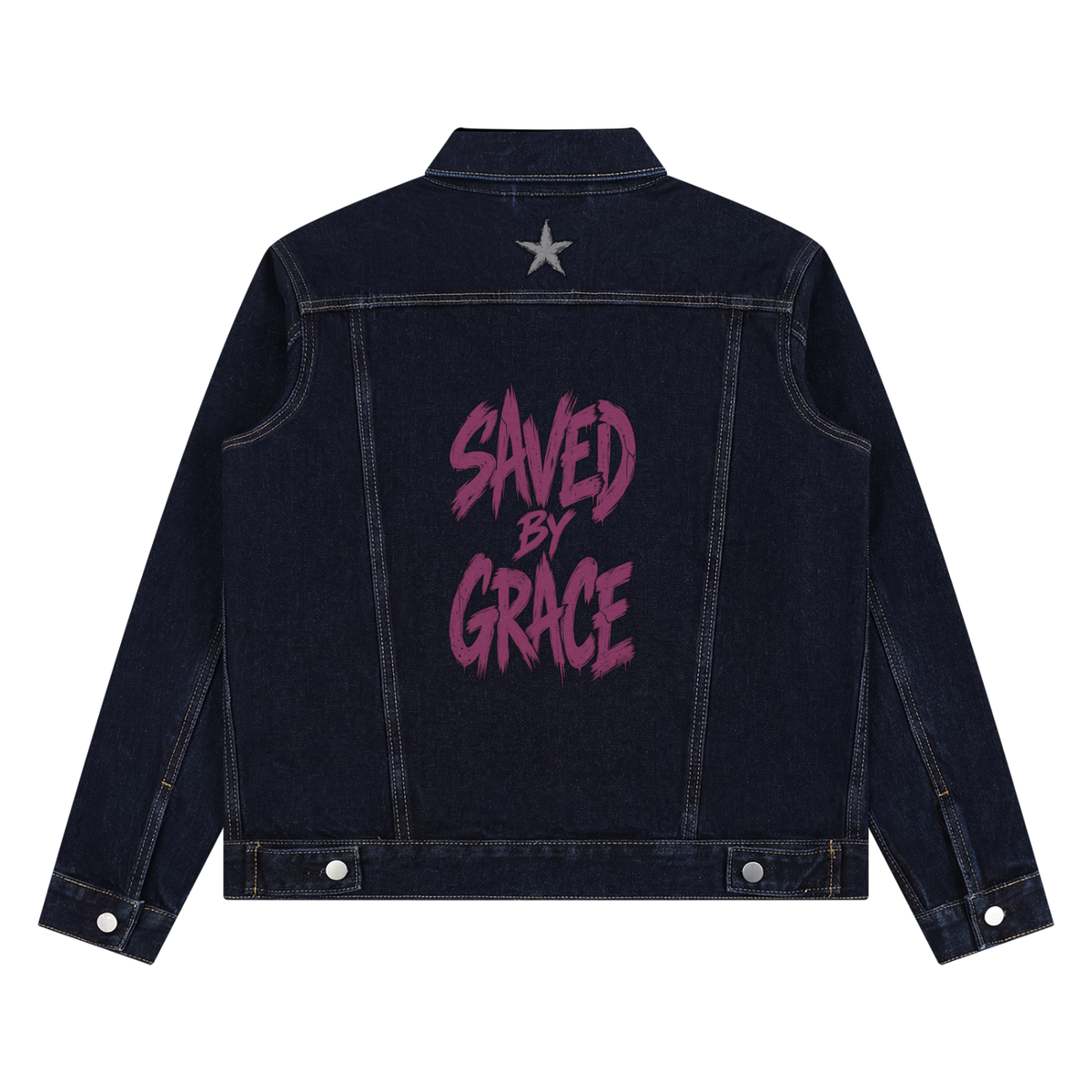 Vintage Wash Denim Jacket | Christian Streetwear | Kingdom Threads