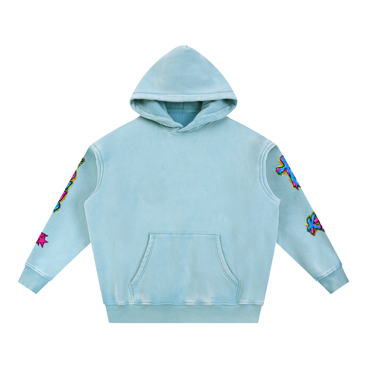 Snow Wash Fleece Oversize Hoodie