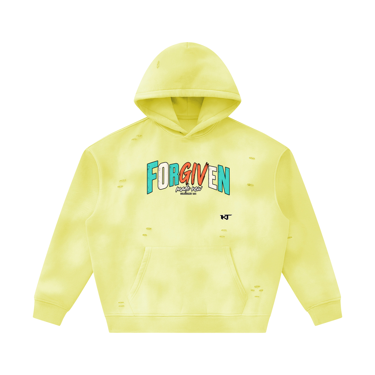 But GOD Sunfade Frayed Fleece Hoodie | Christian Streetwear | Kingdom Threads